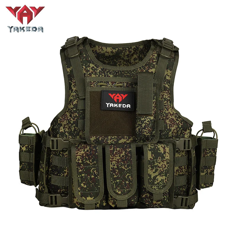 

YAKEDA Multifunctional Wear-resistant Tactical Vest Outdoor Training Suit Camouflage Ammunition Bag Hunting Protective Waistcoat