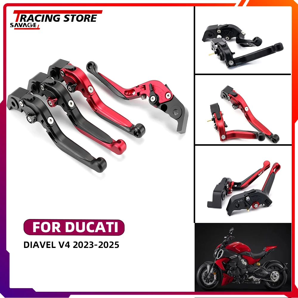 

Мотоциклетные регулируемые складные выдвижные рычаги тормозной муфты для Ducati Diavel V4 2023-2025, ручки управления, комплект ручного управления