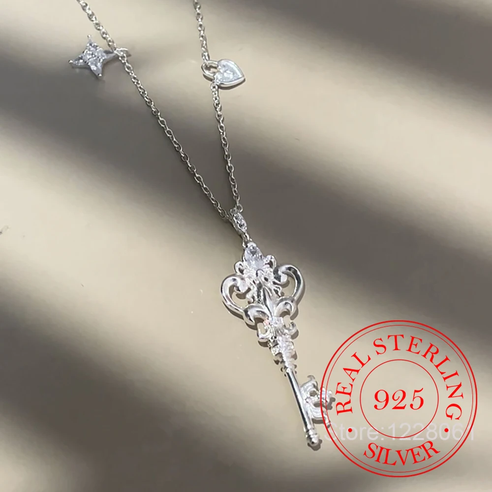 

Ювелирные изделия из стерлингового серебра 925 пробы, винтажное ожерелье с подвеской в виде цветка ириса и кристаллов для женщин, цепочка на ключицы, ювелирное изделие для свадебной вечеринки, подарок