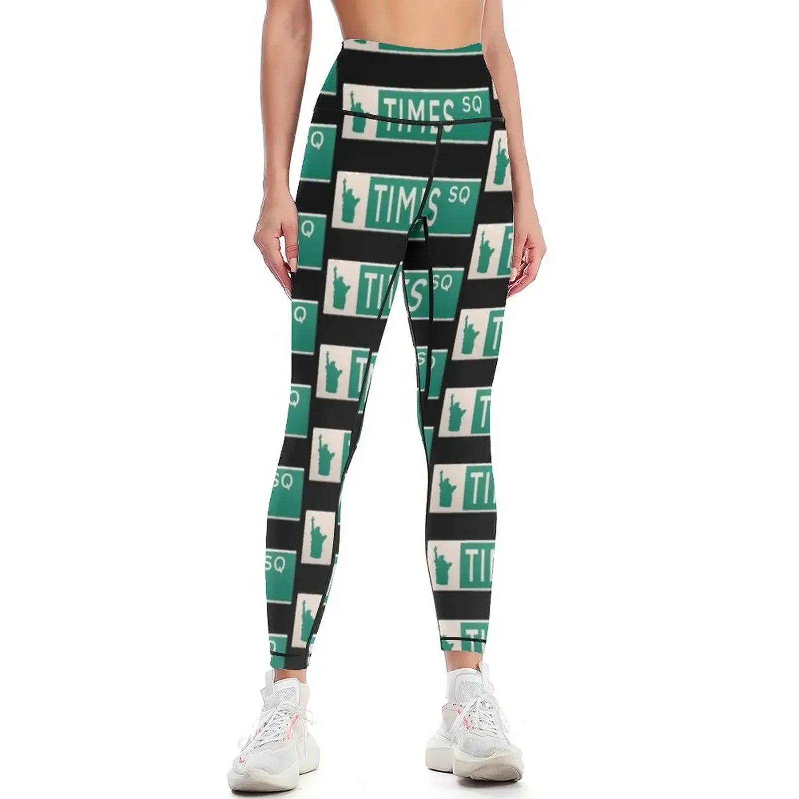 New York street sign - Times Square. Leggings Women's gym Sports female sports woman gym Womens Leggings
