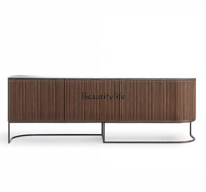 

*Nordic side cabinet Italian medieval entrance round TV decorative cabinet modern simplicity