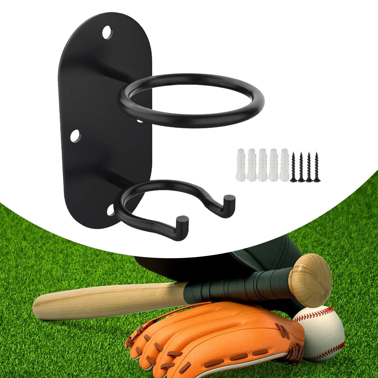 Baseball Wall Holder Heavy Duty Sports Equipment Organizer for Collectibles