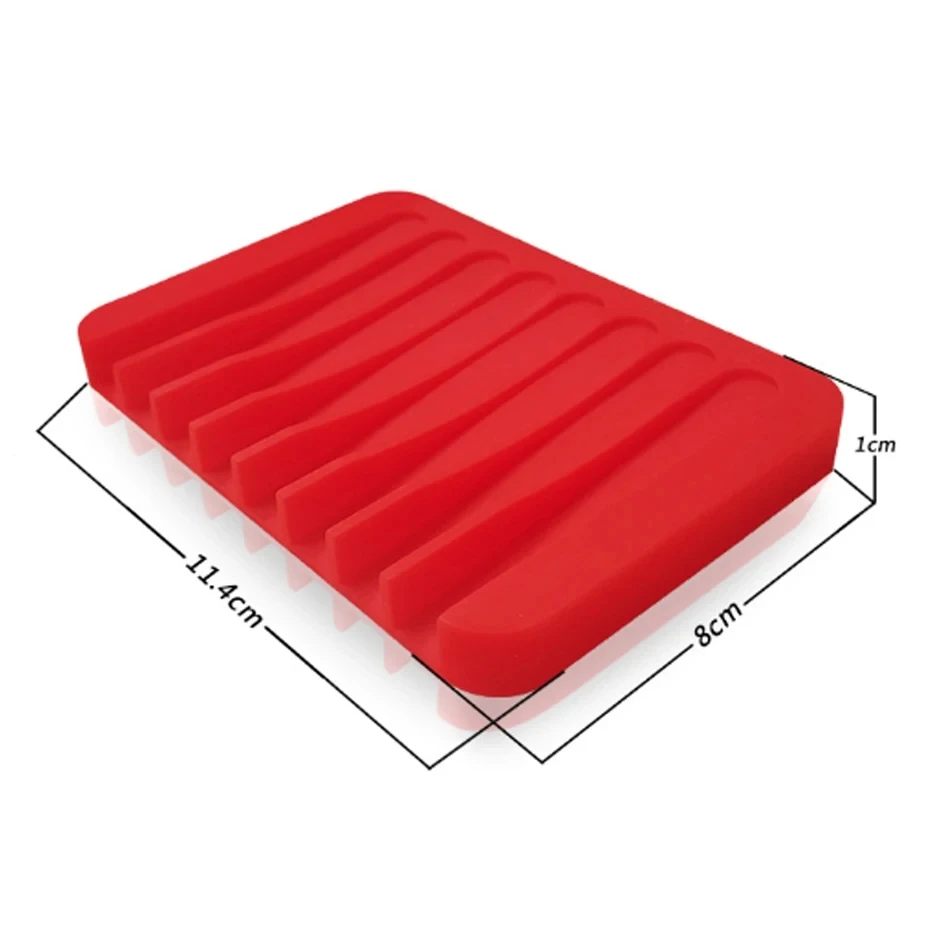 1 Pcs Self-Draining Soap Dish,Silicone Soap Holder,Multifunctional No-Punch Non-Slip Storage Rack Drain Mat for Bathroom Kitchen