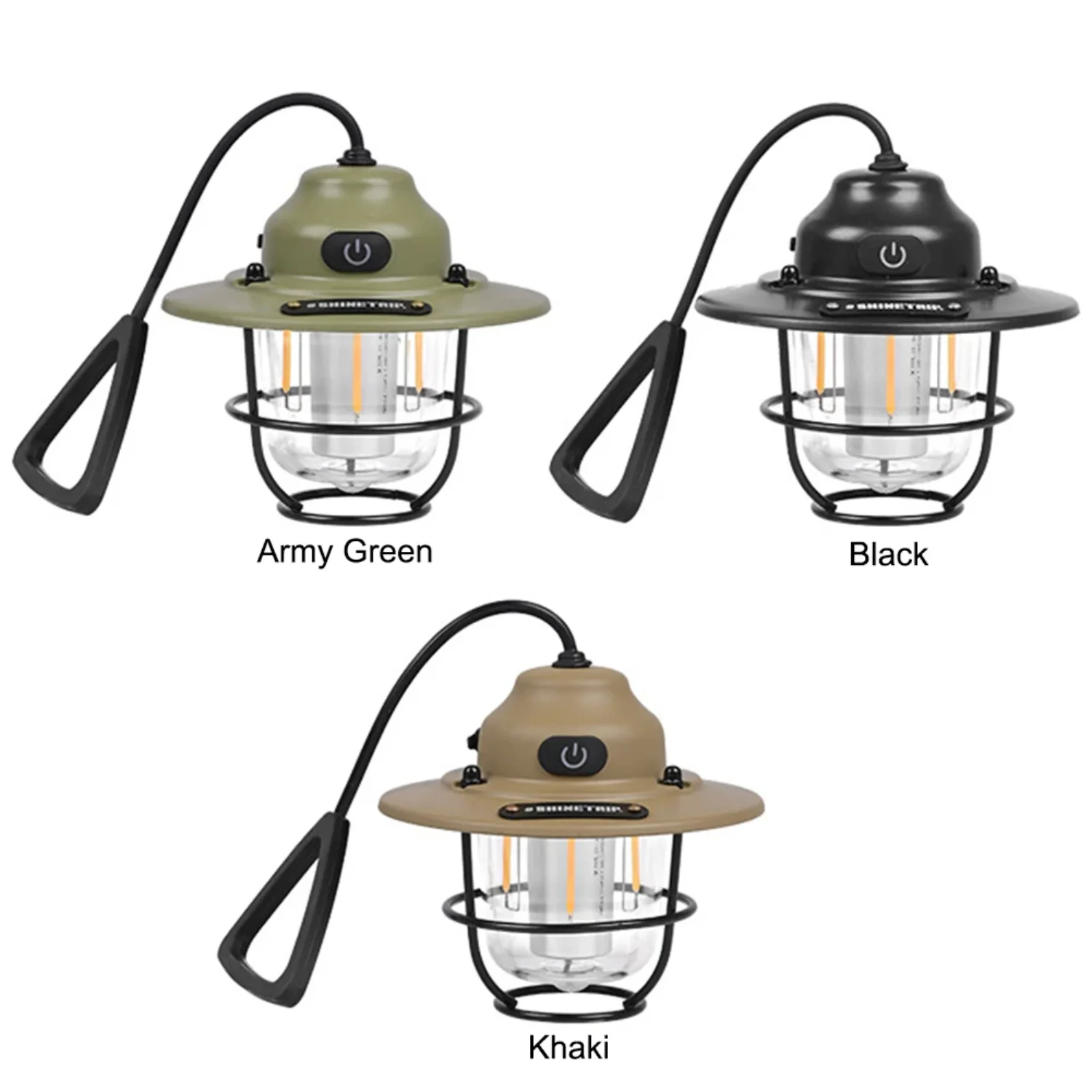 

Mini Metal Chandelier Stepless Dimming Camping Light 1200mAh Emergency Light Lantern IPX4 Waterproof Type C Charging Outdoor