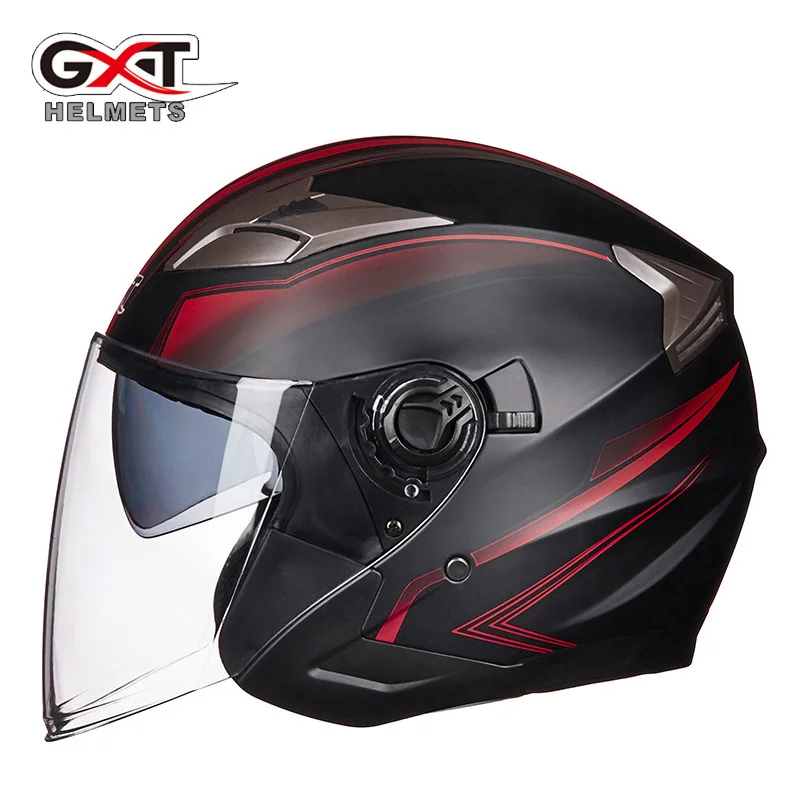GXT708 Electric Scooter Helmet with Dual Lenses for Men Women Personalized Half-helmet All-season Safety Helmet Four Season