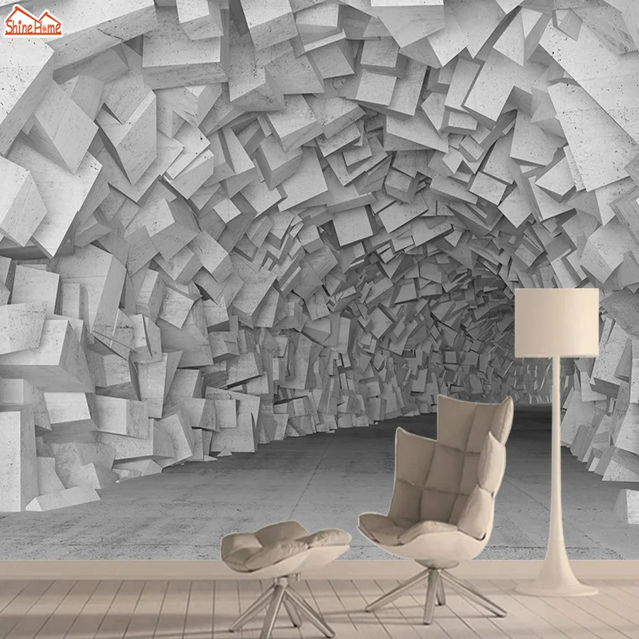 

Abstract Removable Peel and Stick Brick Cave Pattern Photo Wallpapers for Living Room Cafe Contact Wall Papers Home Decor Murals