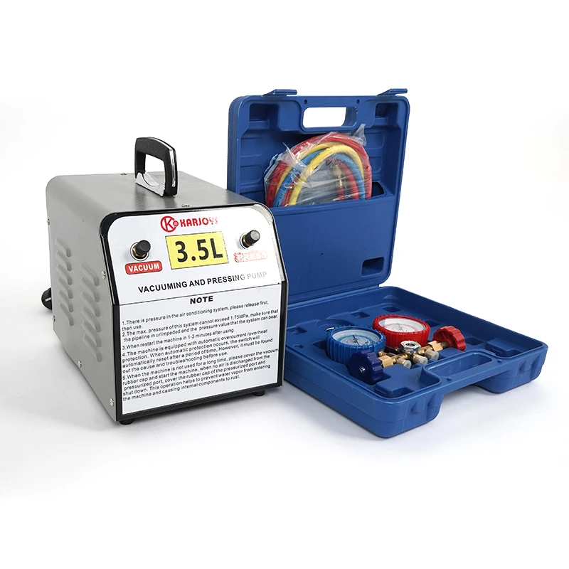 Bomba de vacío de refrigerante para sistema de refrigeración y aire acondicionado, bomba de vacío de CA, bomba de vacío y prensado de 3,5 l para CA