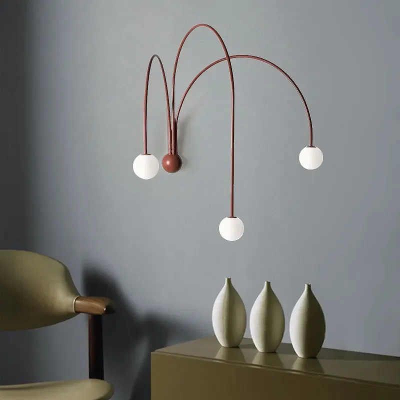 

2024 Italian Led iron wall lamp Modern Living Room Bedroom Branch Glass creative wall lamp Bedside Home Decor lamp on the wall