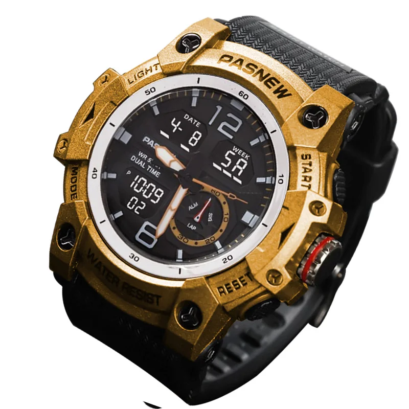 Original Waterproof Sport Watches Men Large Dial Silicone Electronic Handwatch Boy Casual Outdoor Digital Wristwatches Male