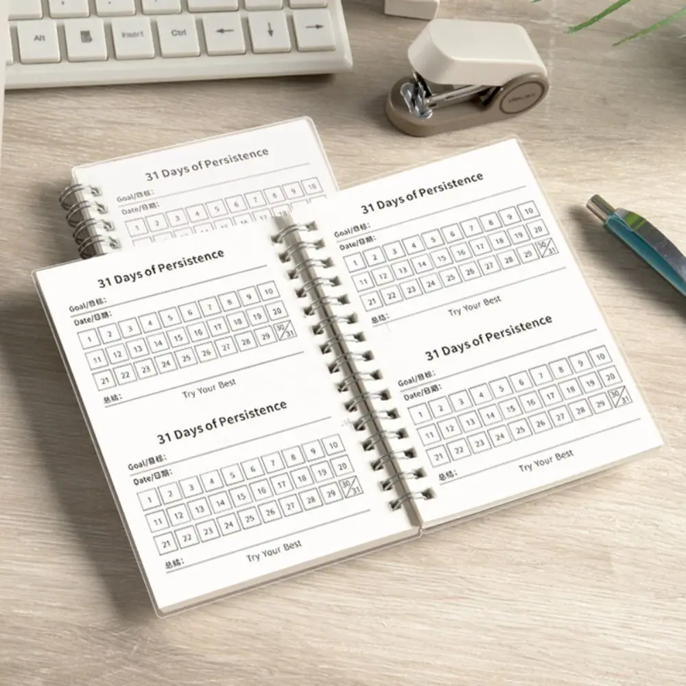 New A6 Self-discipline Check-in Notebook Student Specific Self-discipline Check-in Schedule Notepad 31-days Planner Learning