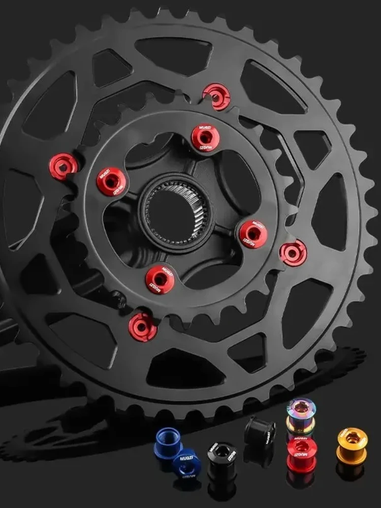 AliExpress NONE 5pcs Double Single Bicycle Chainring Bolts Aluminum Alloy 6.5mm 8.5mm Chainwheel Screw Road Bike Crank Bolts Crankset Nut