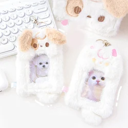 Plush Card Case Cartoon Card Holder Sweet Photocard Holder DIY ID Card Organizer Cute Dog Card Case Soft Comfortable Cardcase