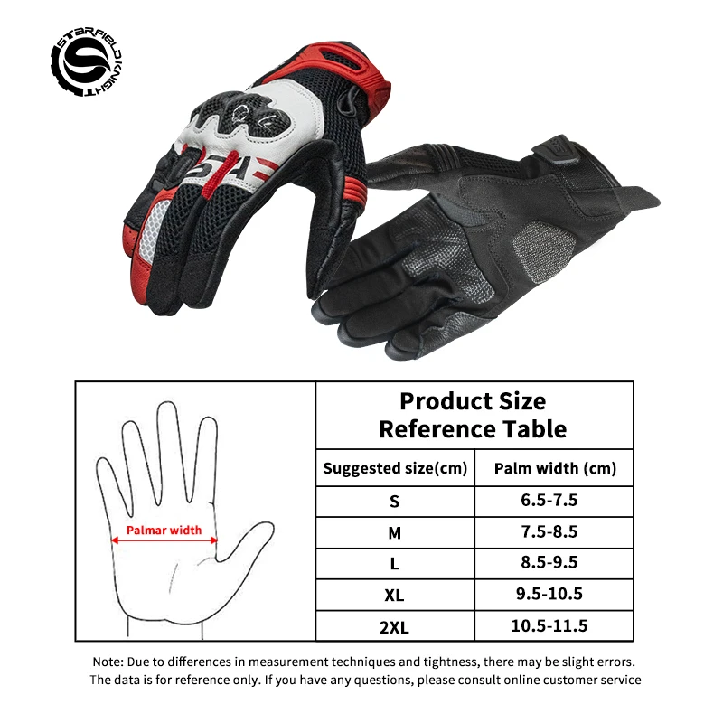 Star Field Knight New Motorcycle Gloves Summer Breathable Carbon Fiber Protection Wear-resistant Real Goat Leather Riding Gloves