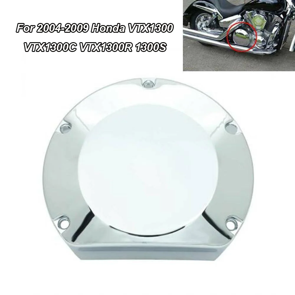 Chrome Engine Clutch Cover House Cap For Honda VTX1300 VTX1300C VTX1300R 1300S 2004-2009