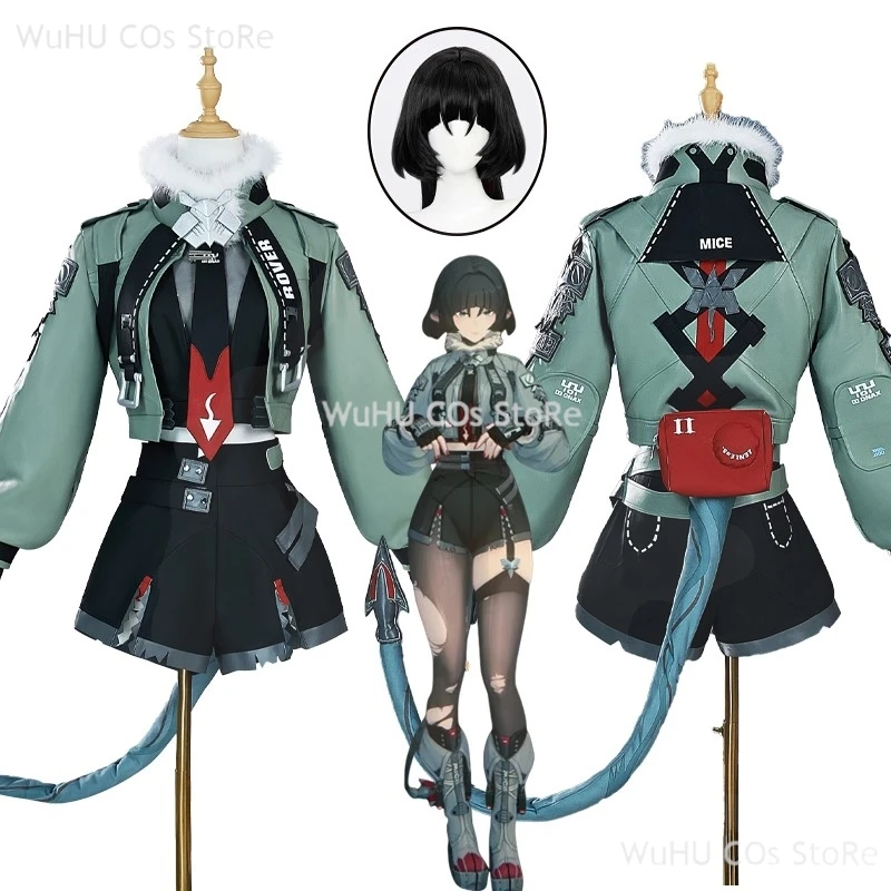 Gioco Zenless Zone Zero Jane Doe Cosplay ZZZ giacca coda orecchie nero rosso parrucca lunga Prop festa di Halloween carnevale gioco di ruolo Costume
