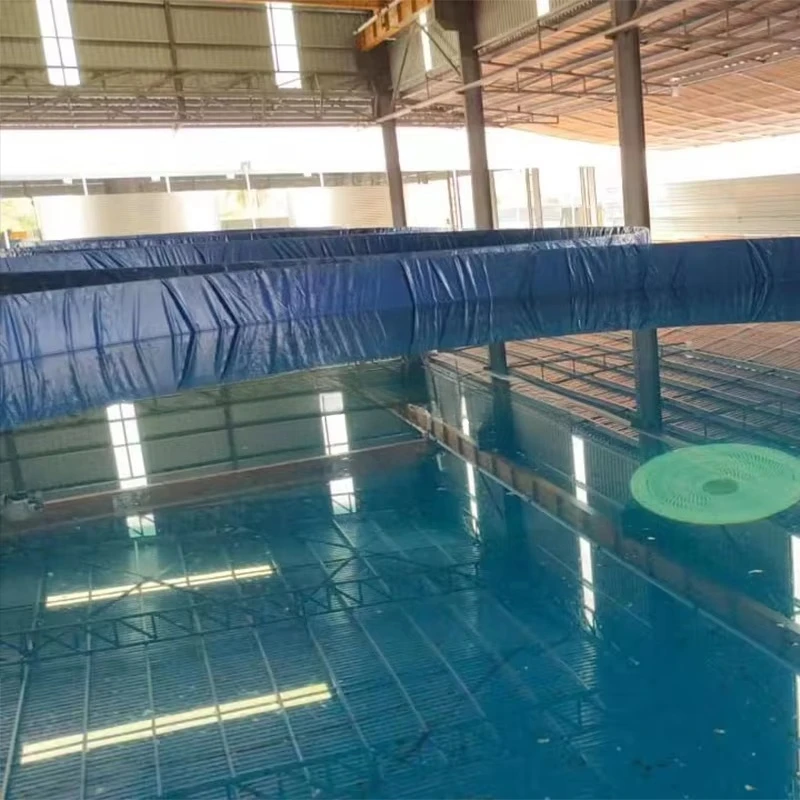 حمامات سباحة كبيرة خارجية عالية الجودة بإطار جمبري مستدير لحمامات زراعة الأسماك