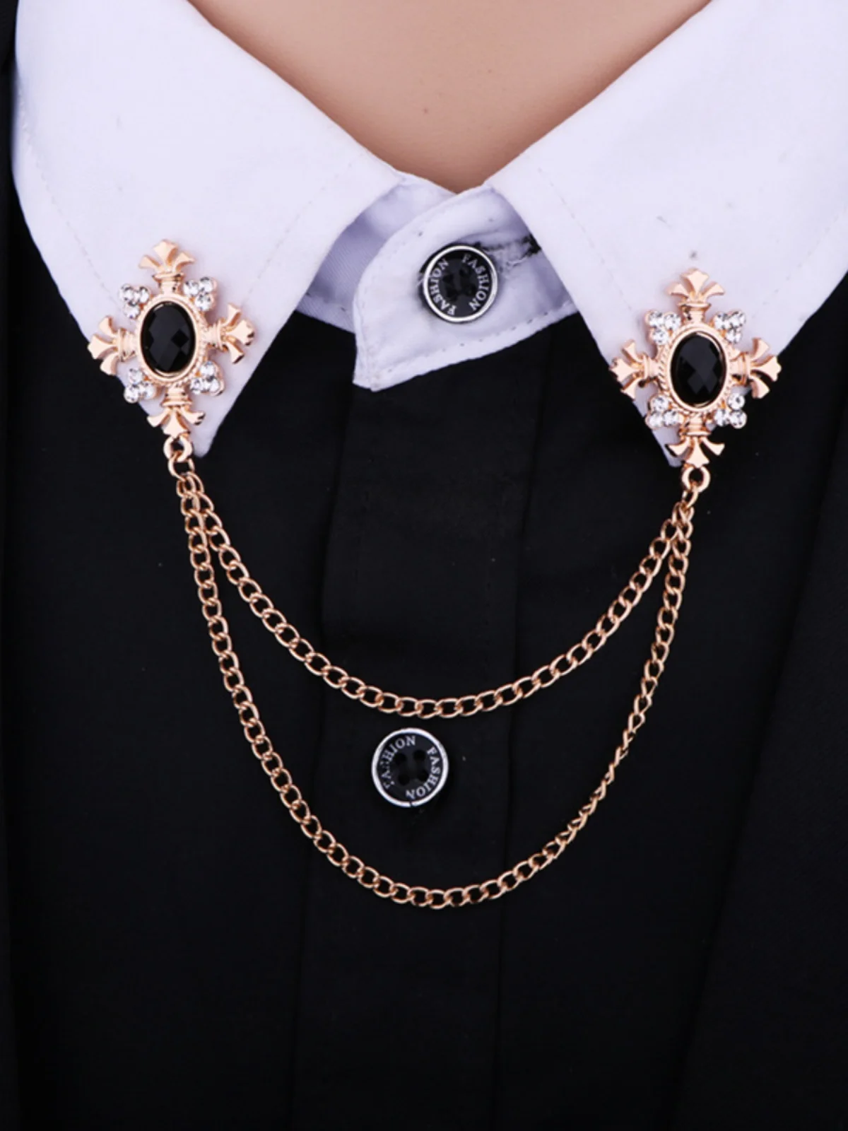 Men's Cross Tassel Collar Pin Women's irt Personalized Lapel Pin Faion Accory Other Material Quali