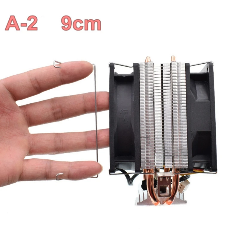Y1UB 2 PCS Dissipate Heat Clip Clamp Computer CPU Cooling Fan Clips Stainless Steel