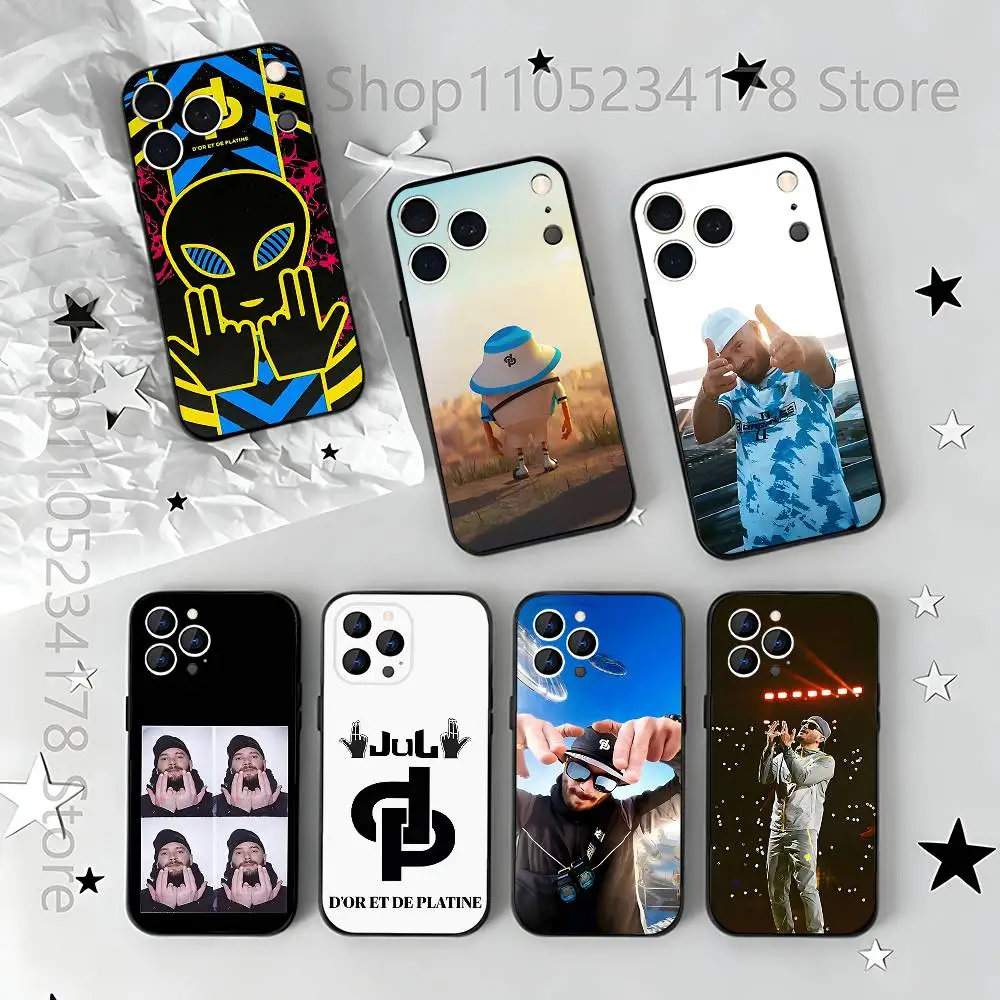 

SINGER J-jul Rapper Phone Case Silicone Soft For IPhone 16,17,15,11,13,12,14,Mini,Pro,Max,Plus,Air,E Black