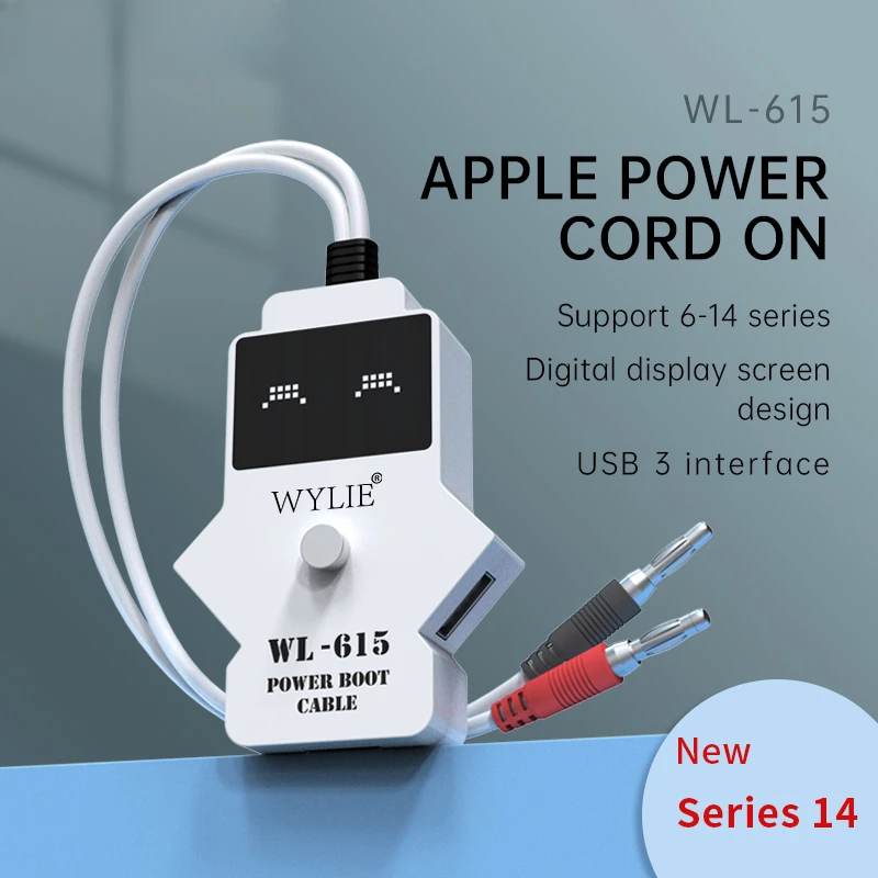 

WYLIE WL-615 DC Power Control Test For iPhone 6-14 Pro Max Motherboard Startup Current Cable Activation Boot Line Repair Tool