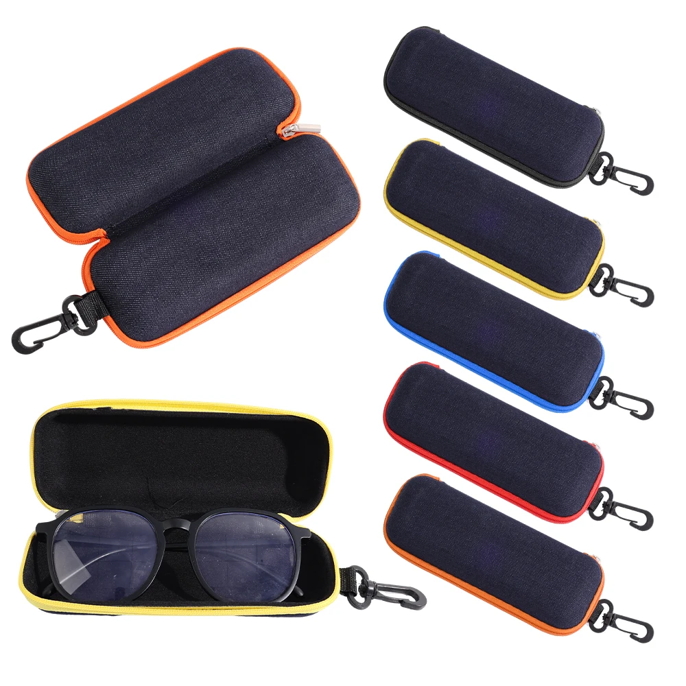 Glasses Storage Box Eyewear Cases Cover Sunglasses Case For Women Glasses Box With Lanyard Zipper Eyeglass Cases For Women Men