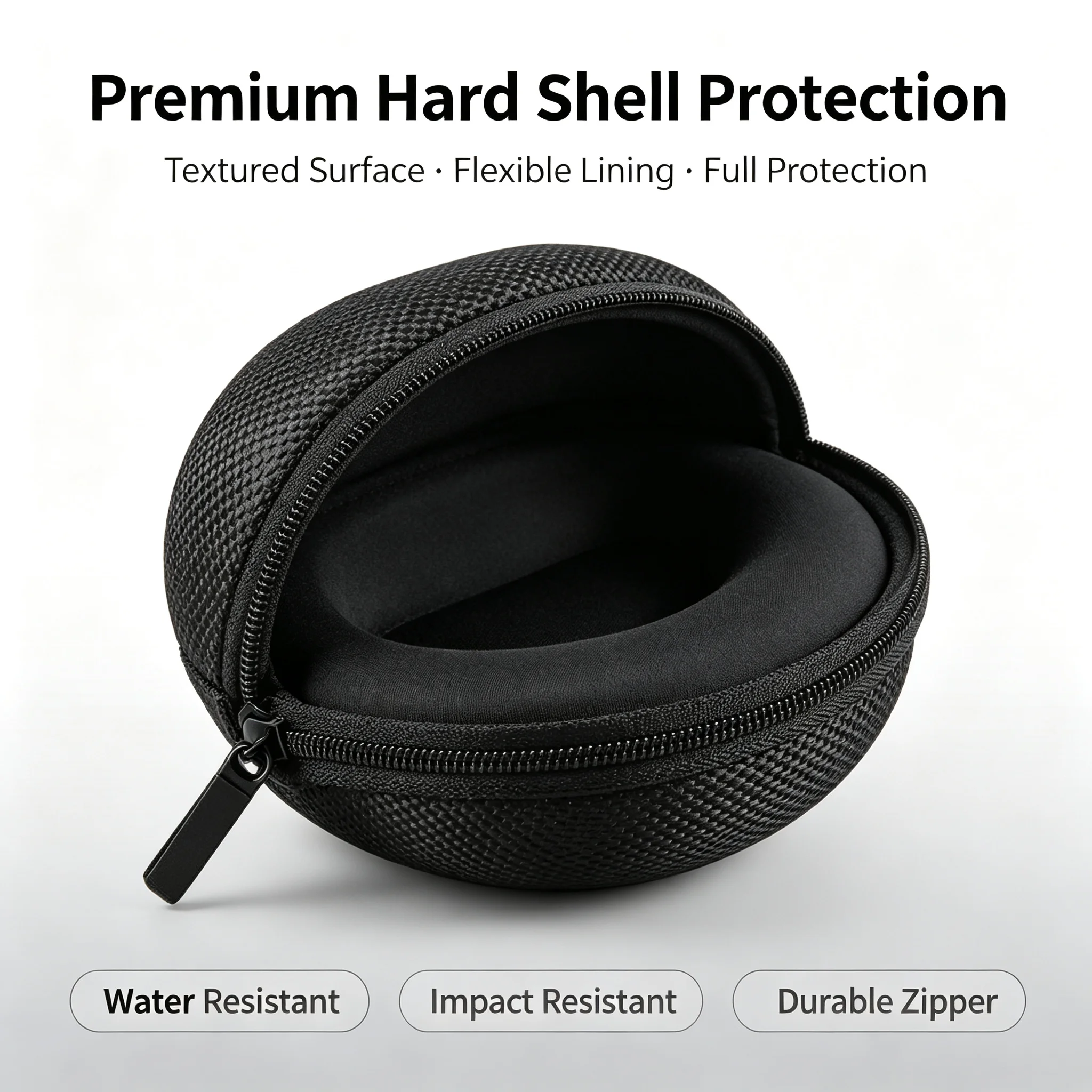 Round Zipper Watch Storage Pouch, Portable Travel Single Watch Case Dust-proof Protective Box for Wristwatches Smart Watches