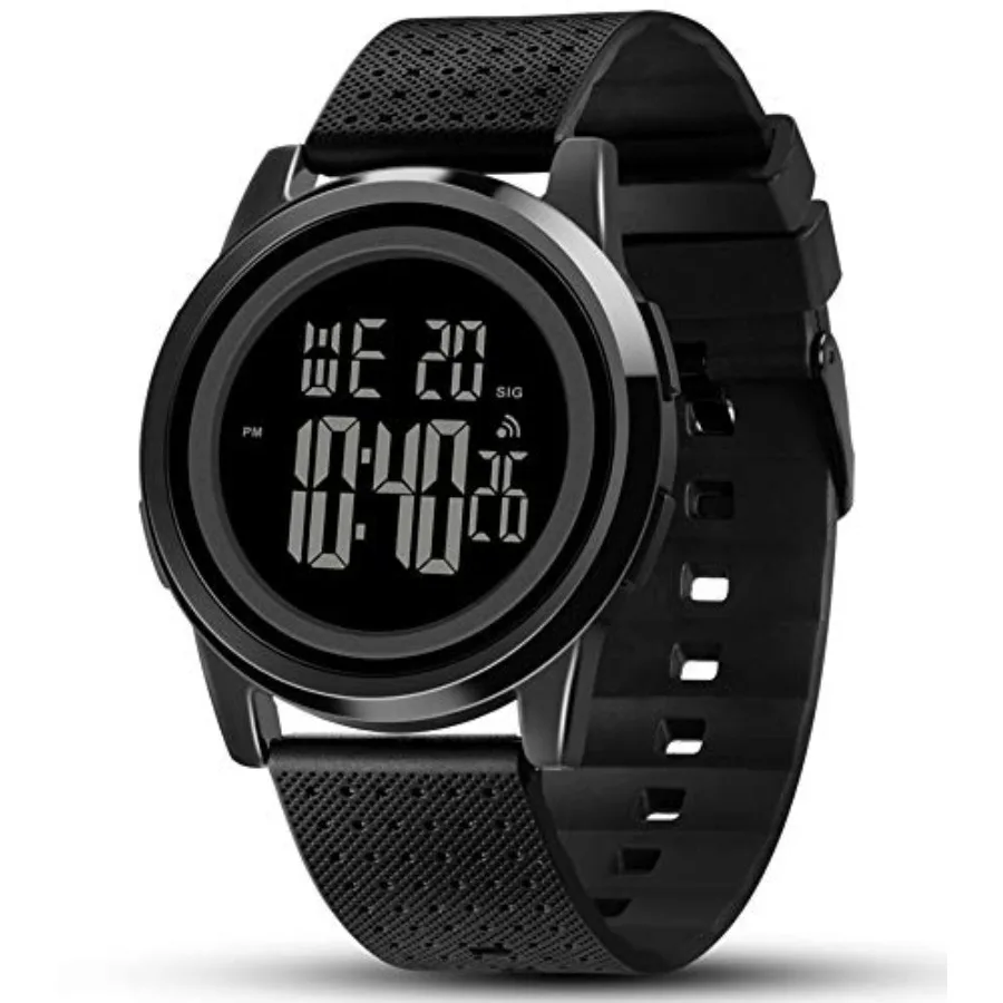 

Mens Watch Ultra-Thin Digital Sports Watch Waterproof Stainless Steel Fashion Wrist Watch for Men Women