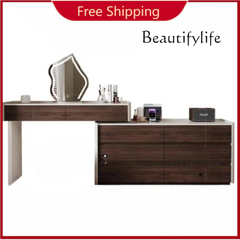 

c 화장대 Room Light Mirror Wood Vanity Table Stool Nordic Makeup Drawer Dressing Table Decor Tocador Vintage Bedroom Furnitur
