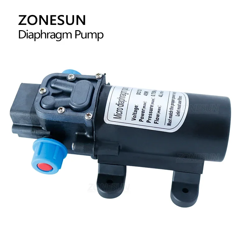 ZONESUN Diaphragm Water Pump For Filling Machine Small Safe High Pressure Self Priming Pump 3.6L/min