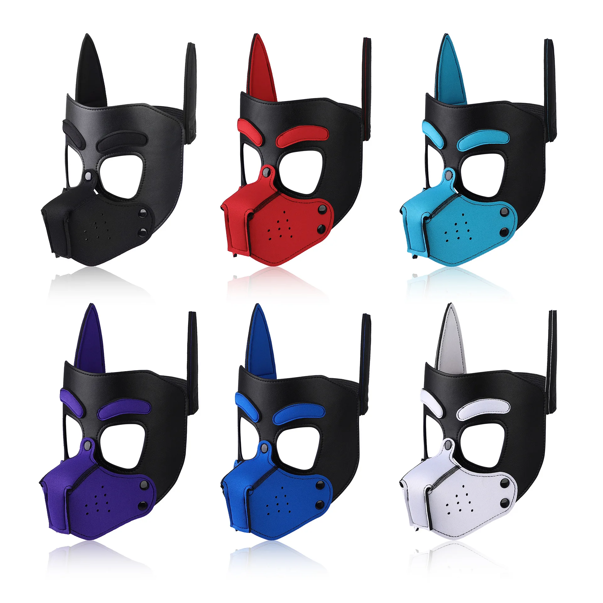 Punk Style Dog Hoods Suitable For Male And Female Training Stage Performance Cosplay Props Hoods For Nightclub Parties