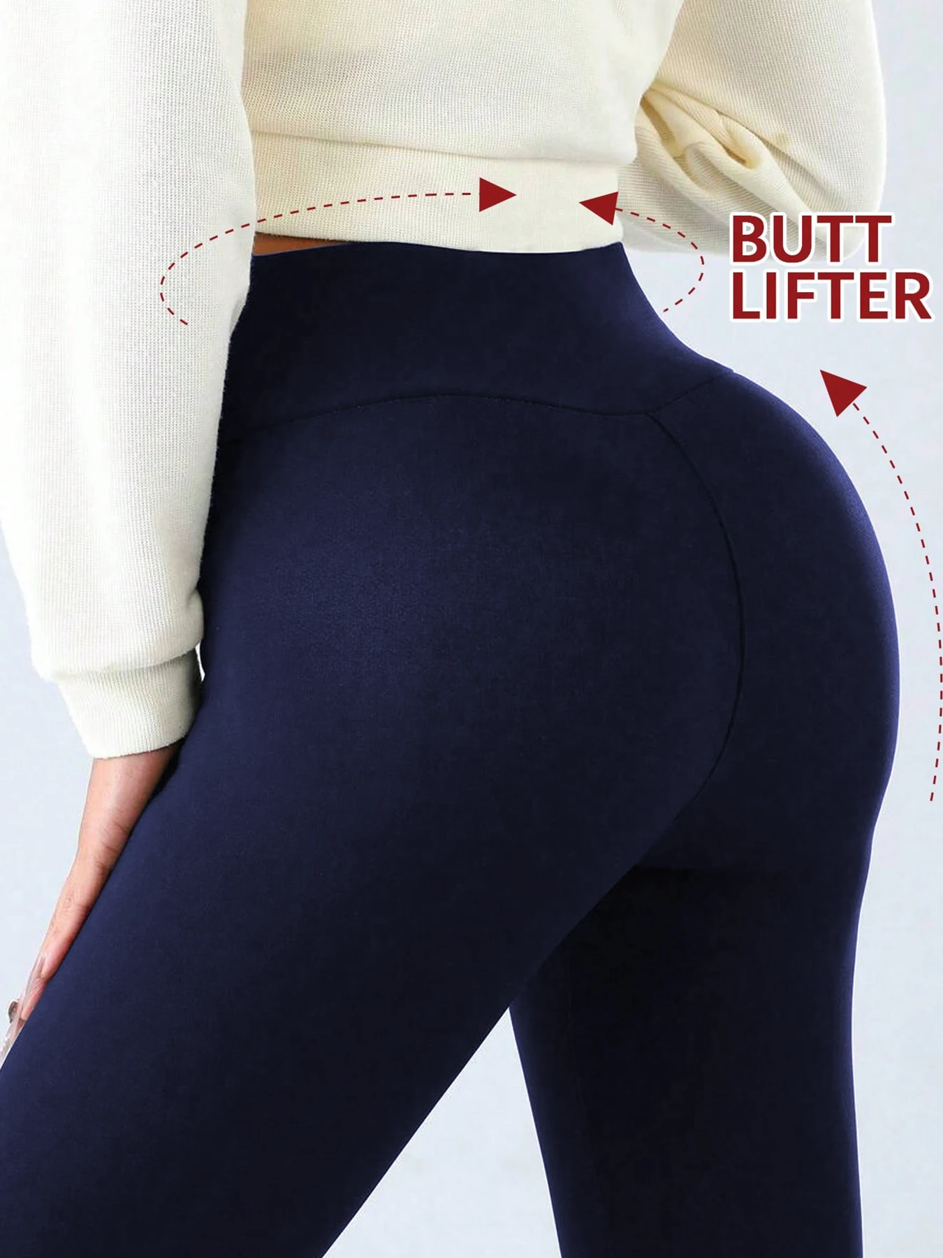 Lamb Fleece Leggings for Women Wearing Outside in Winter, with Thick Fleece and High Waist, Slim Cotton Pants