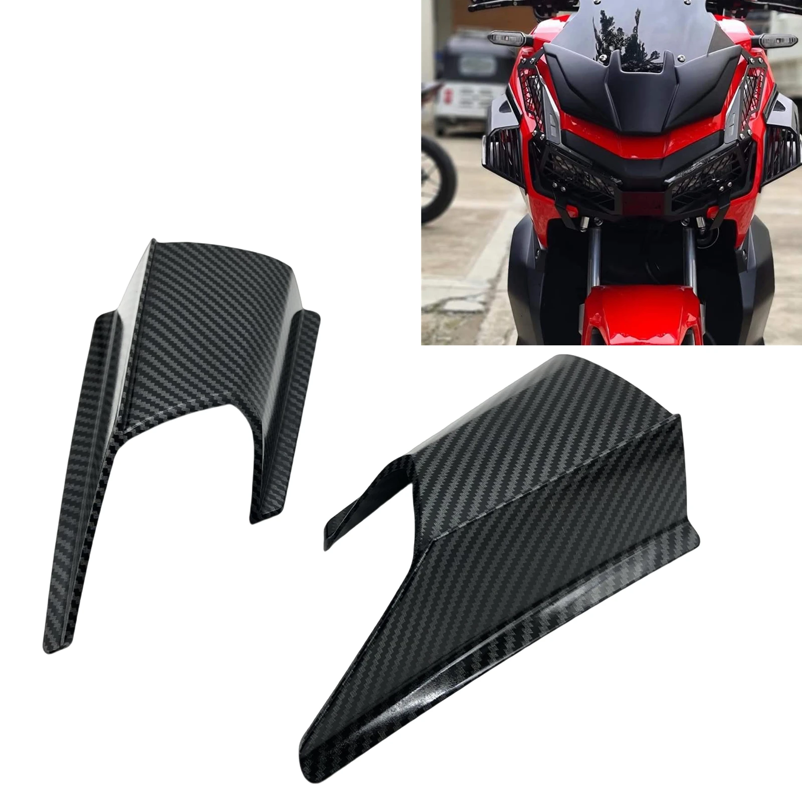 

Motorcycle Front Side Winglet Wind Fin Spoiler Wing Cover Trim For Honda ADV150 2019-2020