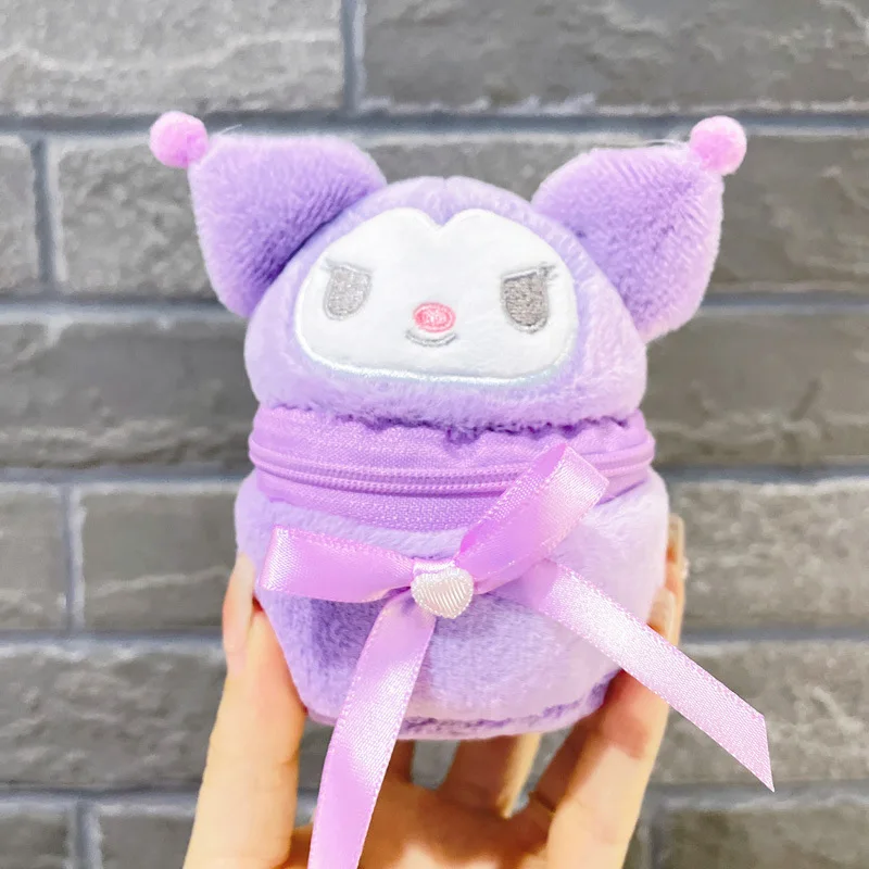 Sanrio Plush Toys Cinnamoroll Kuromi Anime Cute Plushie Keychain Pendant Cartoon Stuffed Coin Purse For Children Christmas Gift