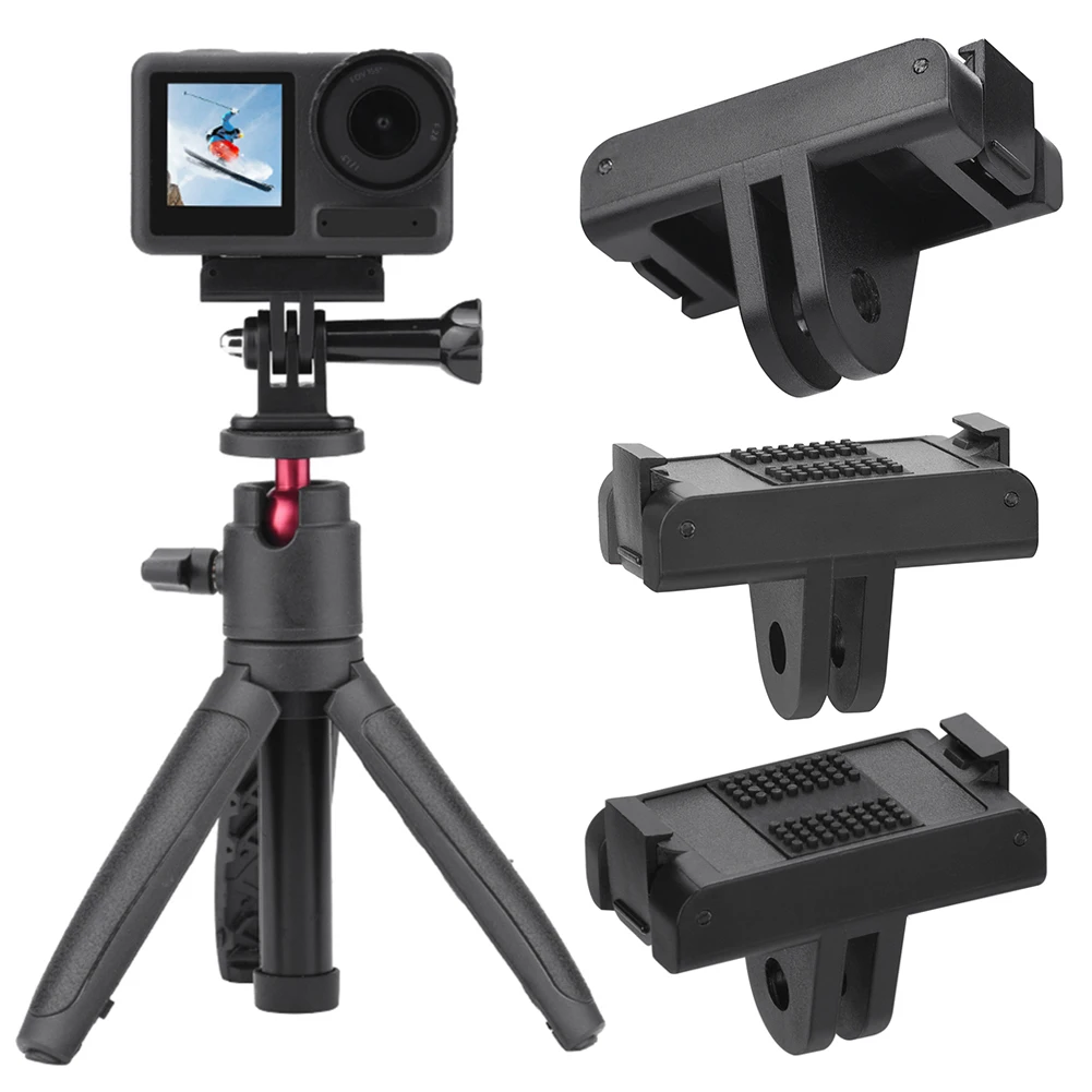 Adaptador magnético de dos garras, Base de liberación rápida con puerto Universal de rosca 1/4, montaje magnético antideslizante para Osmo Action 3/4