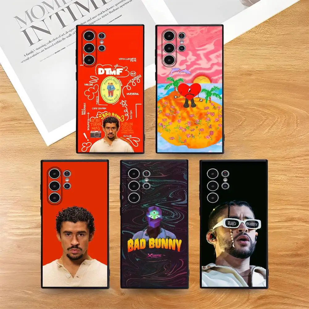 

Singer B-Bad B-Bunny Phone Case For Phone S Series S21 S22 S23 S24 S25 FE Plus Ultra TPU Soft To Skin-friendly Case