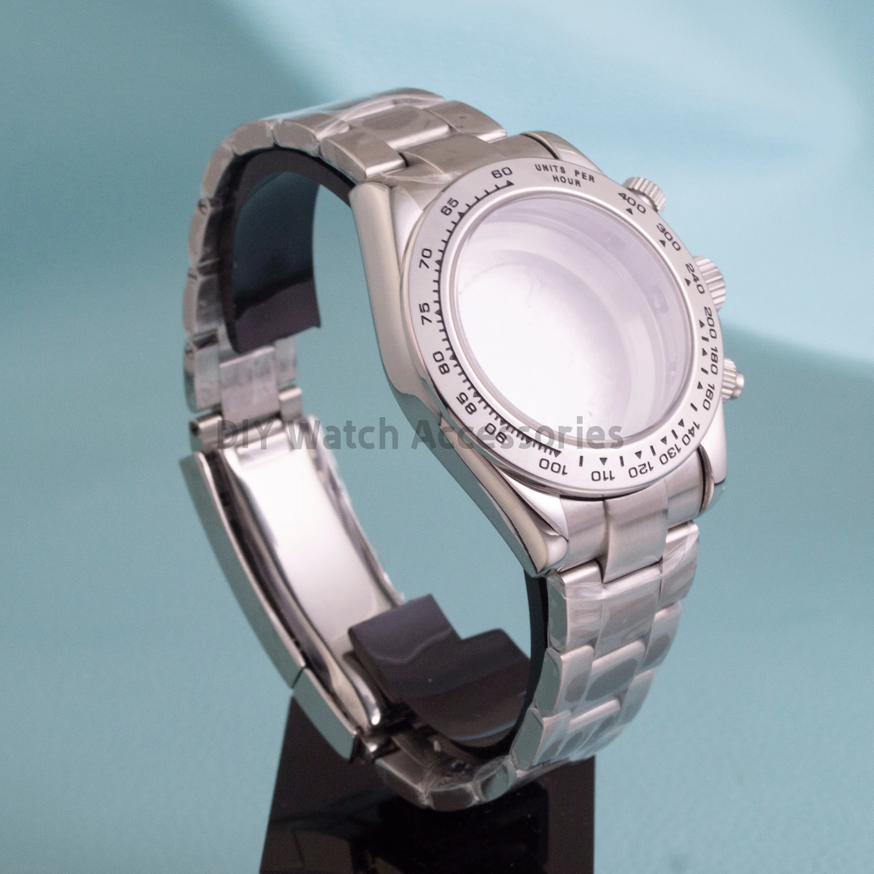 

VK63 Case Men's Quartz Watch Case Stainless Steel Case 20mm Watch Strap Sapphire Crystal fit VK63 Movement 39mm Watch Case