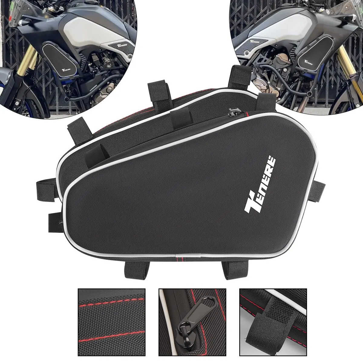 Motorcycle Frame Crash Bar Bag For Yamaha Tenere 700 Bumper Repair Tool Placement Bag Travel Storage Tool Waterproof Bags