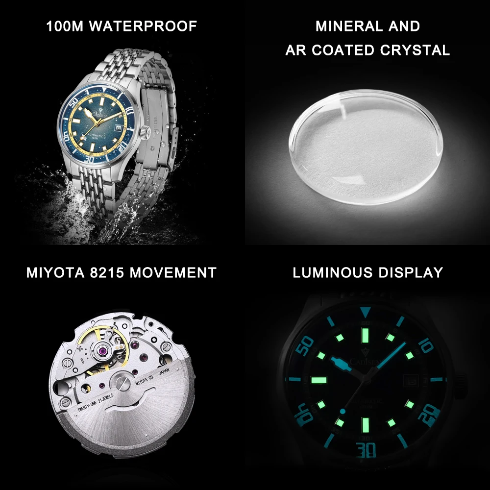 CADISEN Automatic Mechanical Watch, Waterproof