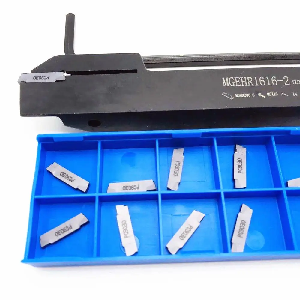 Tornio in metallo duro di alta qualità 10 pezzi MGMN200 G PC9030 scanalatura portautensili utensile da taglio MGEHR 1616 MGEHR1616-2