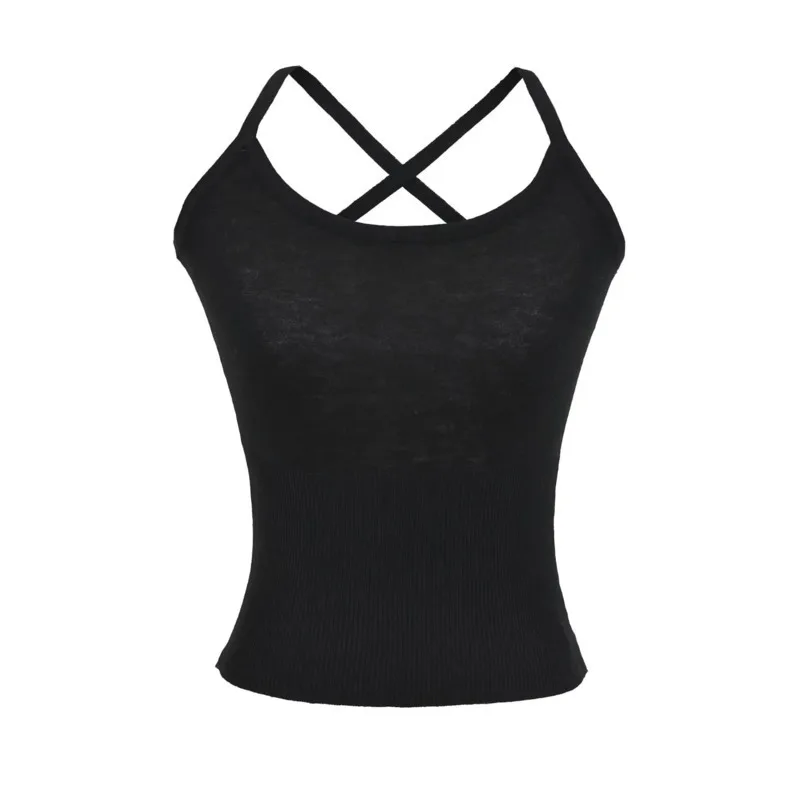 حار مثير الصوف محبوك سترة علوية للنساء 2025 الخريف الصليب الظهر عارية الظهر إخفاء الجانب الثدي بروتيل ملابس داخلية Z5W2 #6