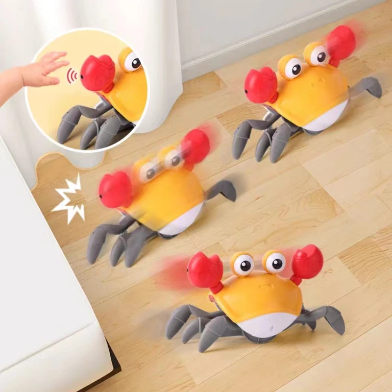 Children\'s Induction Escape Crab Crab Crawl Electronic Pet Toys Baby Music Early Education Mobile Toys Free Delivery