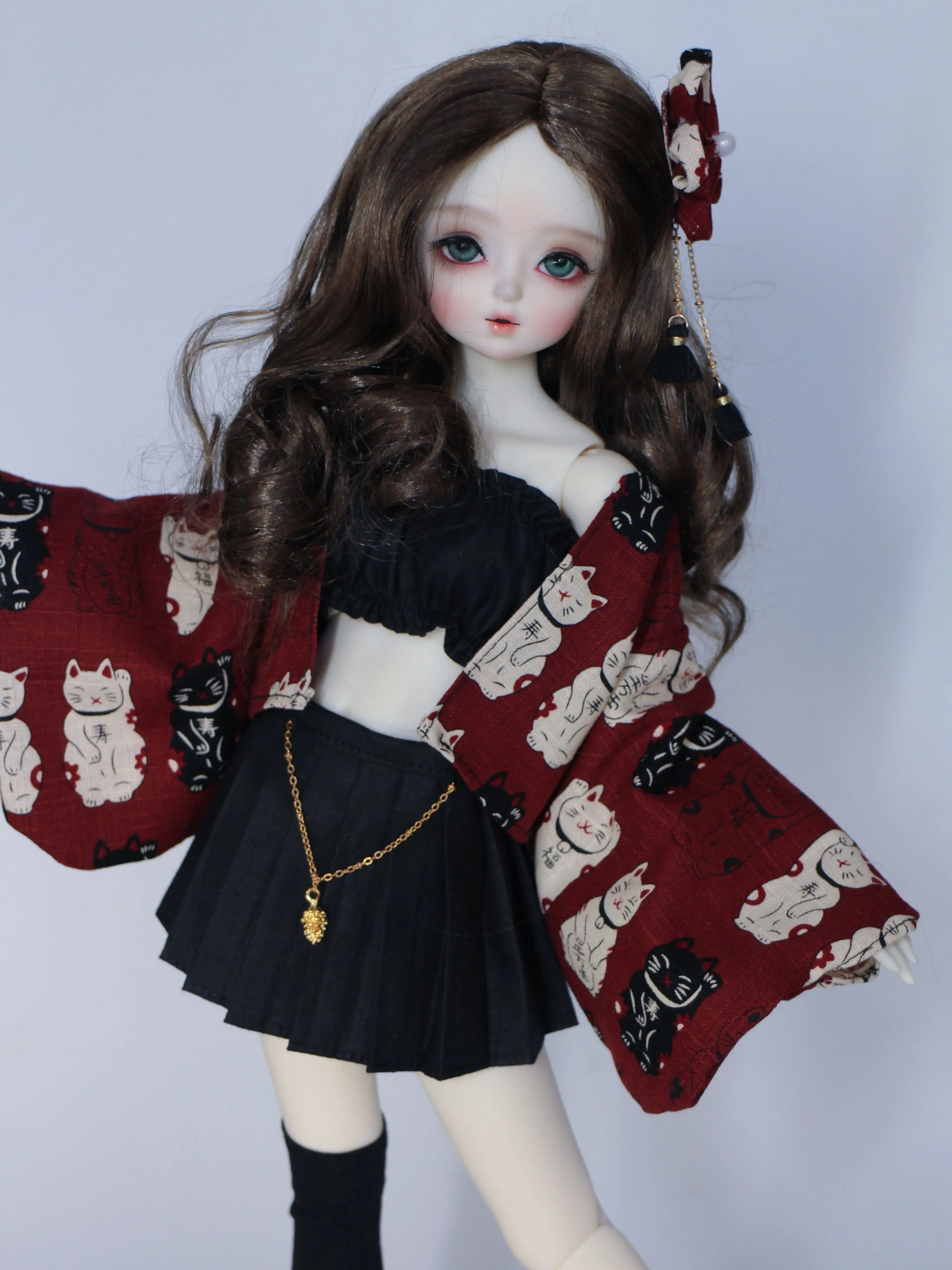 BJD doll clothes suitable for 1/3 1/4 1/6 size bjd zephyr  dress kimono cardigan coat daily set doll accessories (five points）