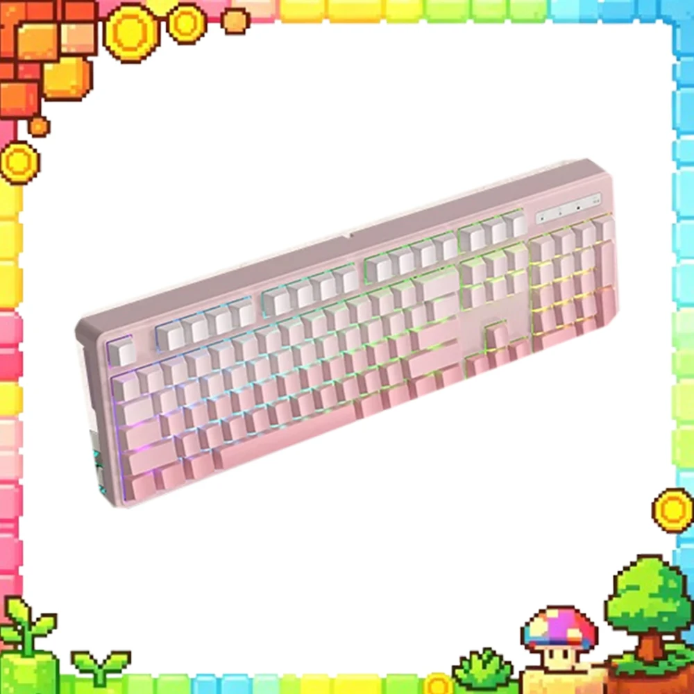 SKN Jiufeng Pro Mechanical Keyboard 104 Keys Tri Mode Wireless RGB Gasket Hot Swap Custom Gaming Office Keyboard for PC Laptop