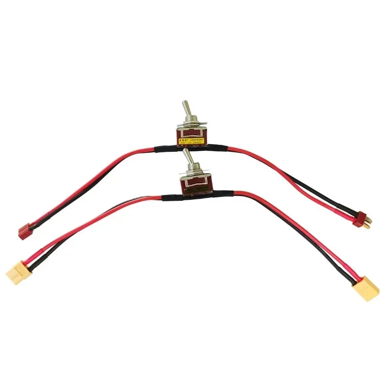 Interruptor de fuente de alimentación de carga alta de corriente grande XT30 XT60 XT90 interruptores de palanca de enchufe T para piezas de conexión de Motor ESC modelo RC