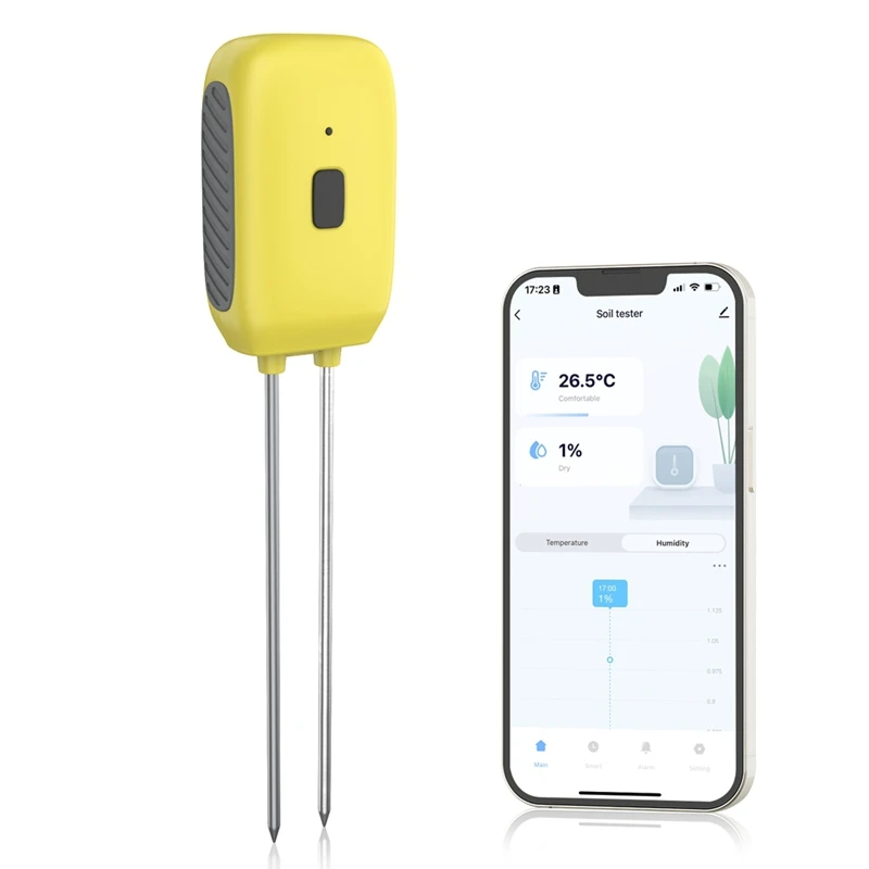 T81C Tuya Smart Bluetooth Soil Tester Temperature Humidity Meter Waterproof Thermohygrometer Automation Irrigation Detector