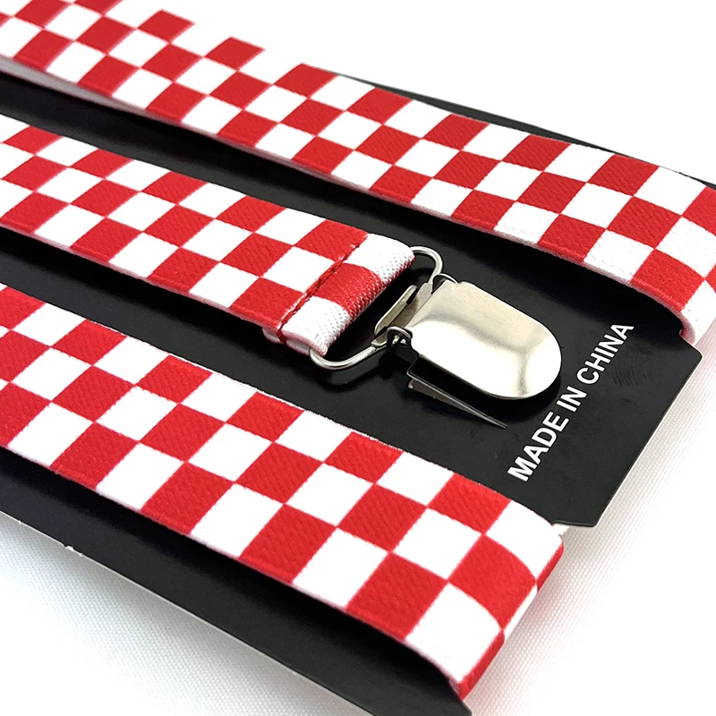 Fashion Check/Plaid Design Mix Erwachsene Hosenträger Männer Hemd Strumpfgürtel für Hosen Hosen Hosenträger Hochzeit Schultergurte Geschenk