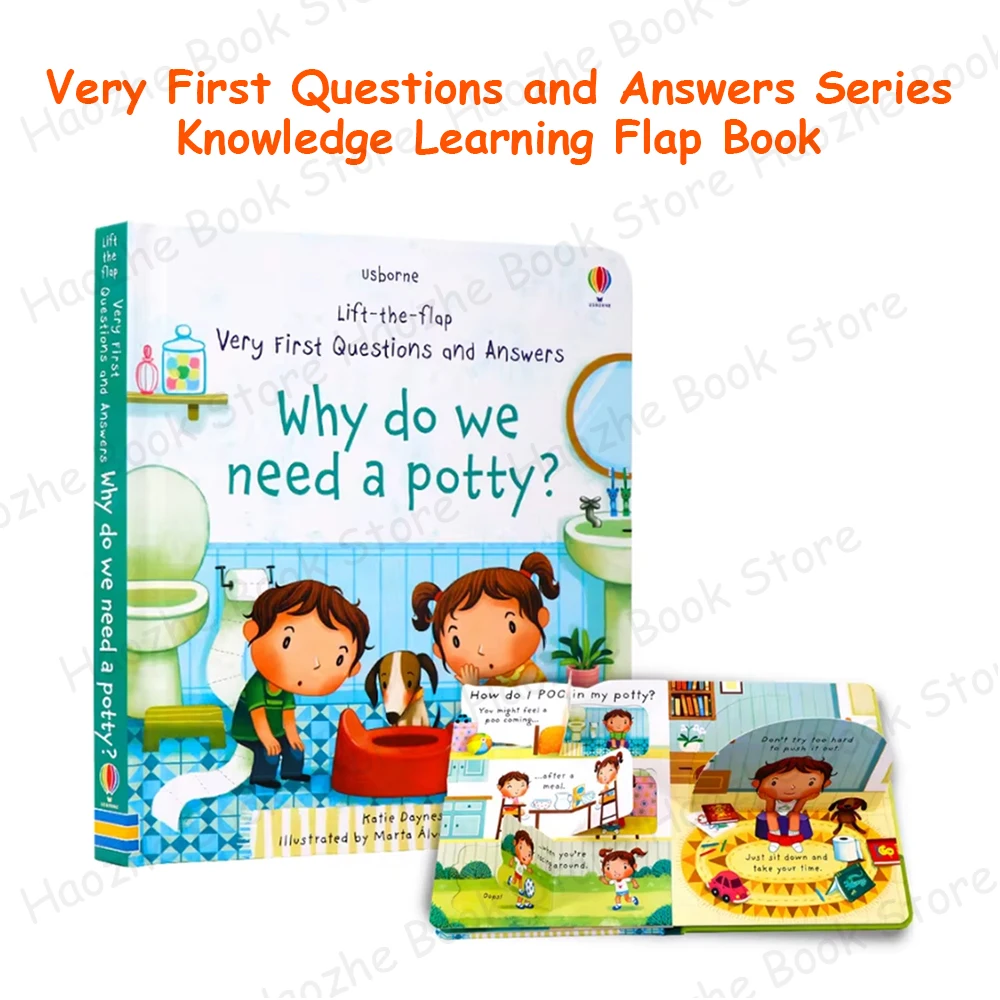 Why do We Need a Potty Usborne Lift the flap Activity English Book Montessori Knowledge Learning Kindergarten Preschool Reading
