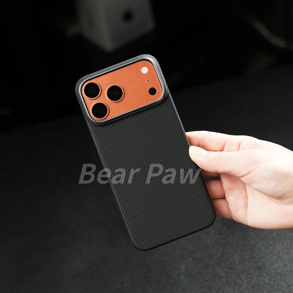 Case for iPhone 17 Pro Max Aramid Carbon Fiber Case for iPhone Air/17/17 Pro/15Pro Max/16Pro Max Thin Kevlar Fiber Magnetic Case
