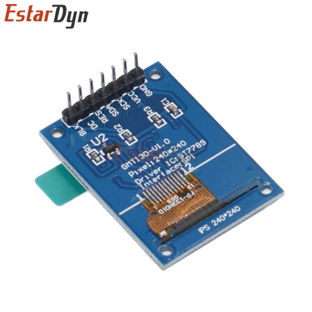 Estardyn 1.3 Inch IPS LCD Display Module 240x240 65K HD 7P SPI ST7735 3.3V TFT Screen For Raspberry Pi DIY