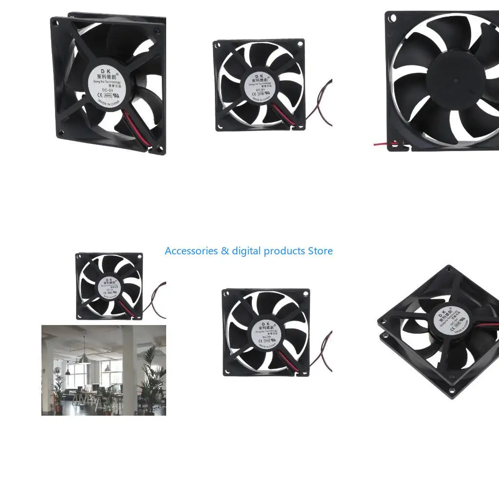 77JD 5V 12V 24V for DC Brushless High Speed Cooling Fan 80x80x25mm 2Pin Connector Coo